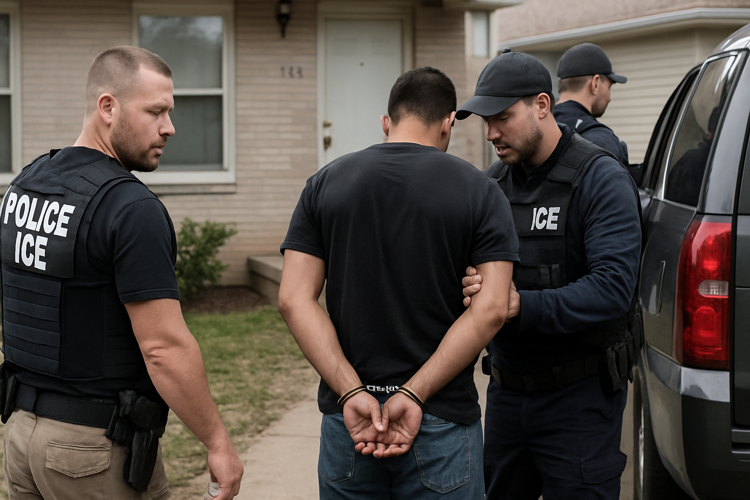 美国多地ICE逮捕多名犯罪非法移民