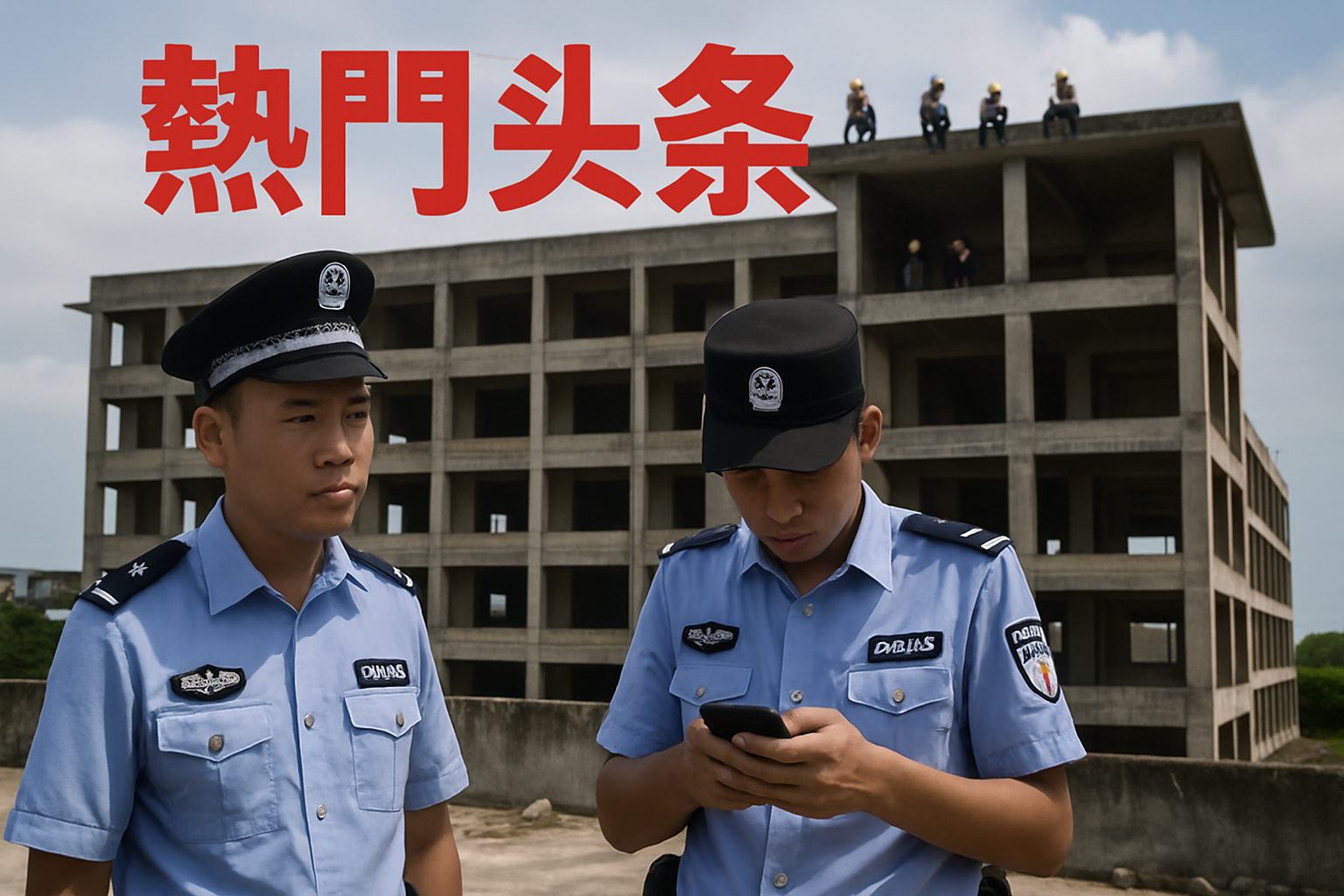 海南儋州海南理工大学项目拖欠农民工工资 多人楼顶维权