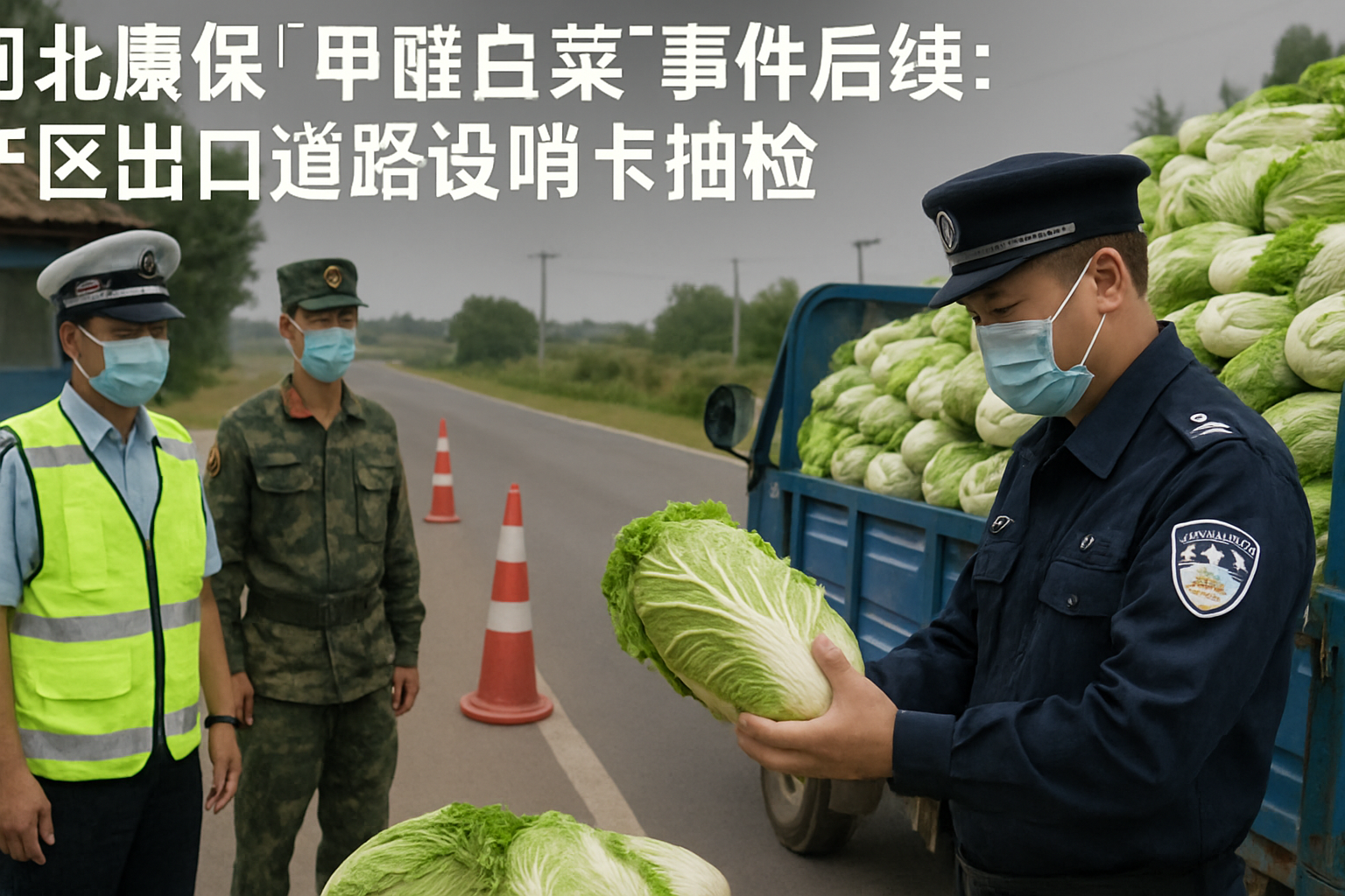 河北康保“甲醛白菜”事件后续:产区出口道路设哨卡抽检