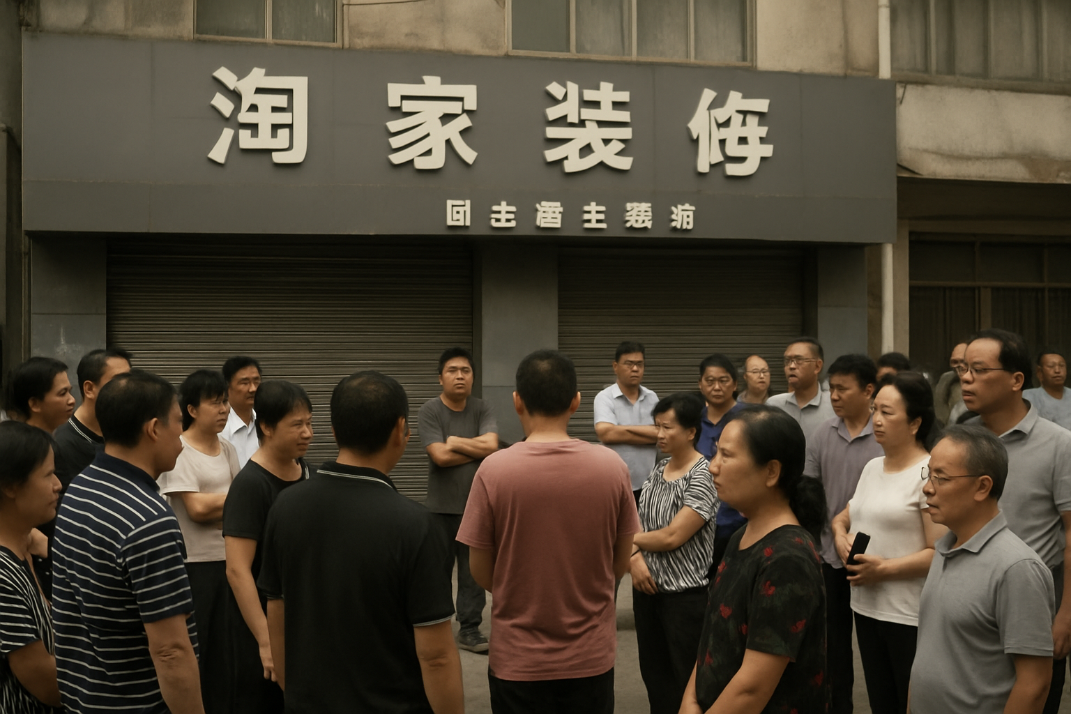 江西乐平淘家装修公司暴雷 多名业主聚集维权