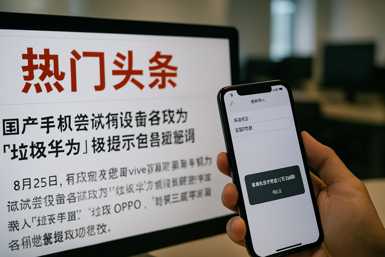 国产手机尝试将设备名改为“垃圾华为”被提示包含敏感词