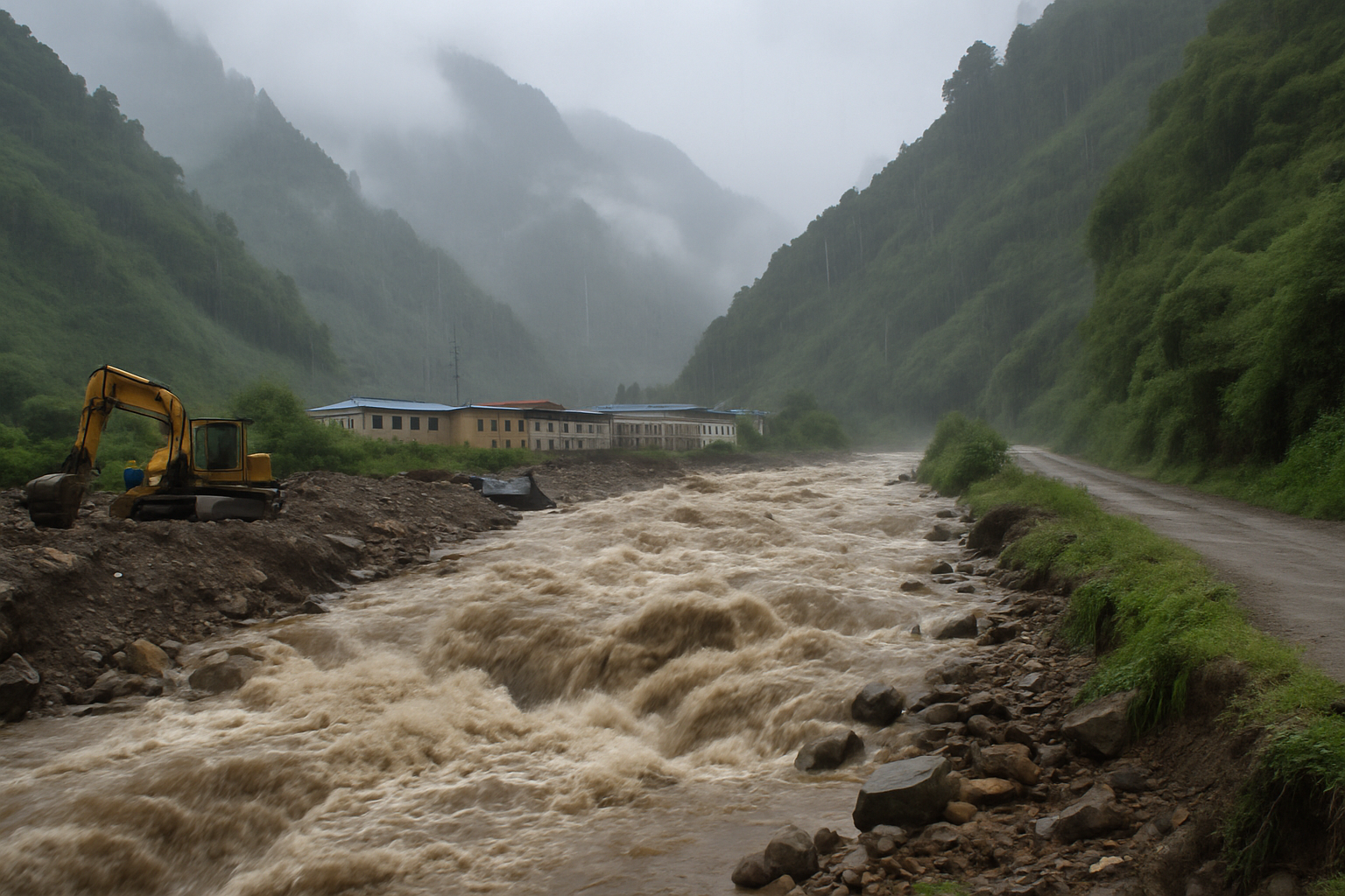 中央气象台发布西藏吉隆口岸泥石流灾区持续降雨预警