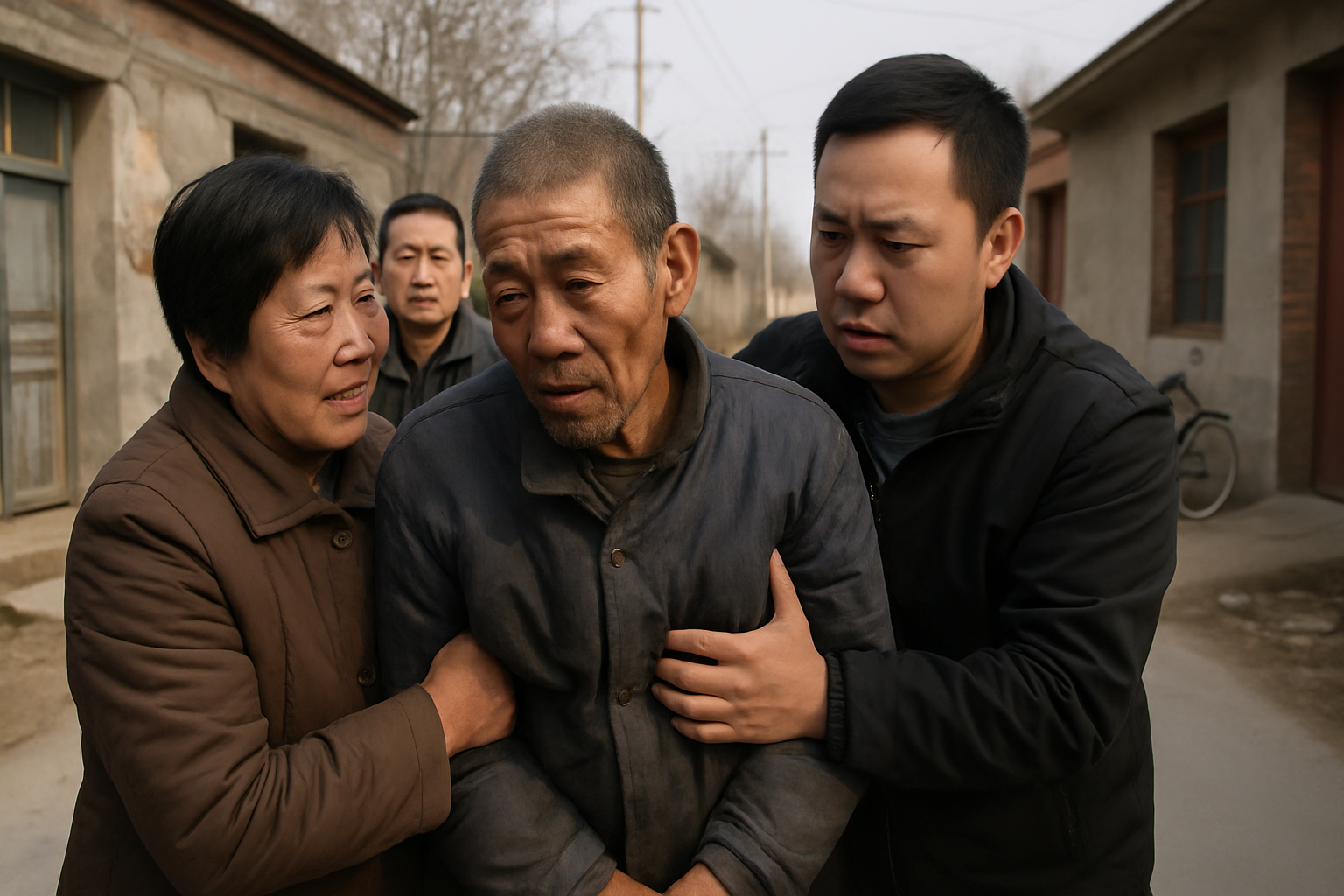 河南正阳县身份不明残障男子找到亲人 失踪30多年后归乡