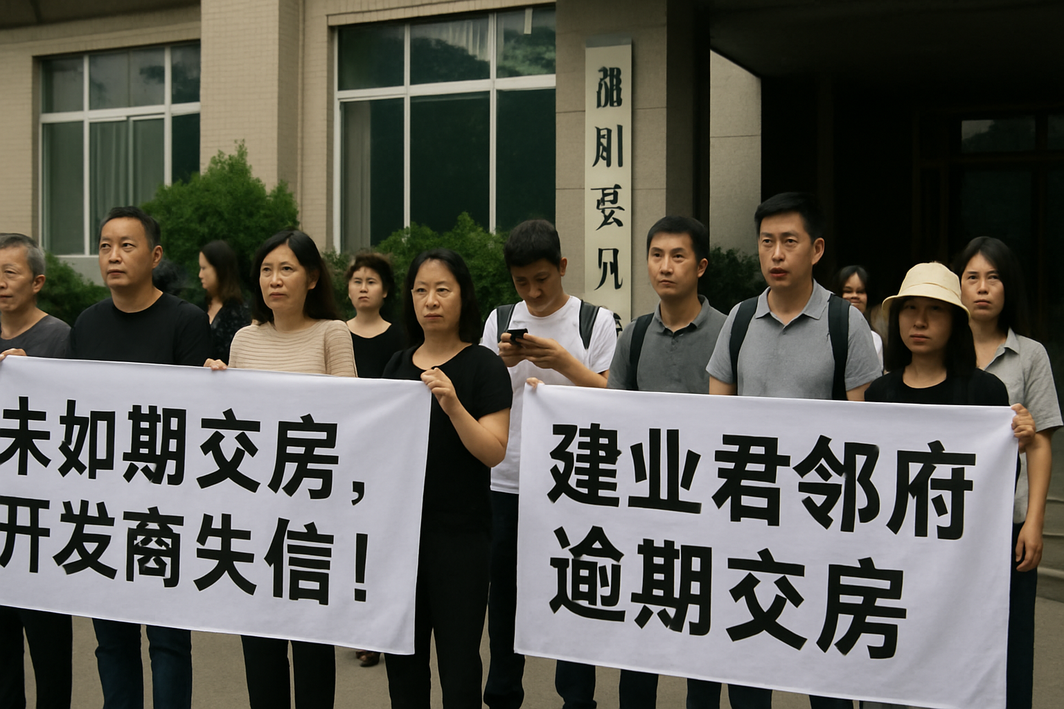 河南周口建业君邻府业主维权 反映延期逾期交房问题